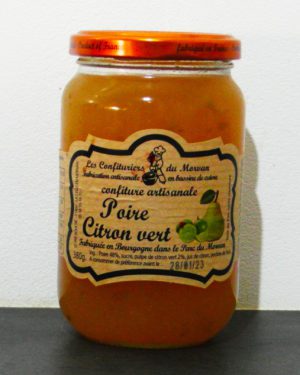 Confiture Poire Citron Vert - Origine France -